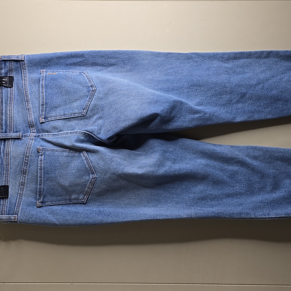 Women's Distressed Blue Weekend Crop Jeans 4/27 Vintage America - Picture 10 of 10